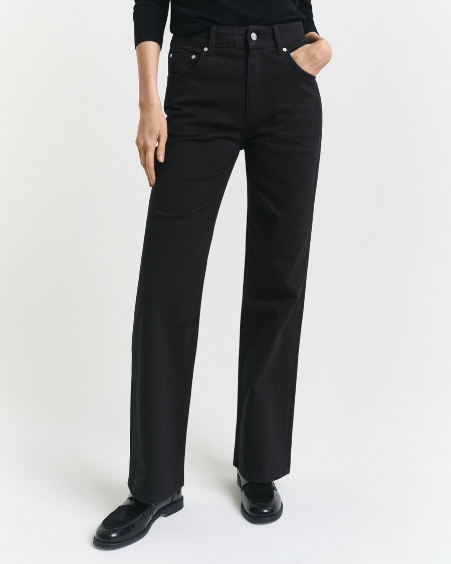 jeans neri svasati slim fit - nero