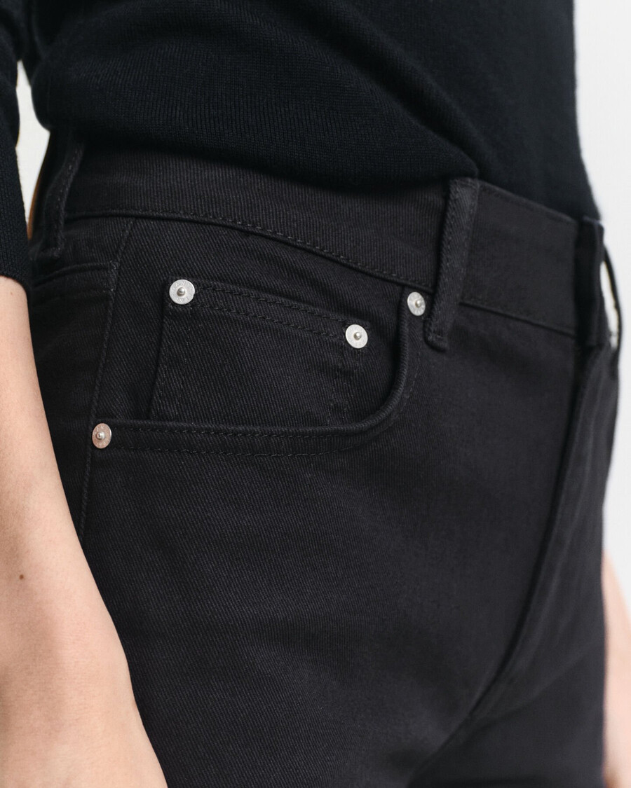 jeans neri svasati slim fit - nero