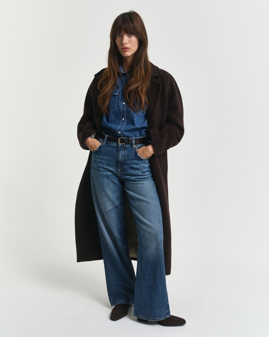 jeans relaxed fit - blu medio sbocciati