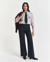 jeans sartoriali a zampa larga - blu scuro