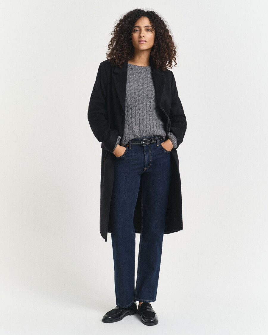 jeans elasticizzati a gamba dritta - blu scuro