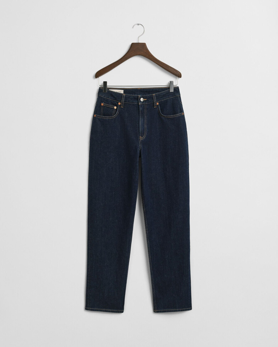jeans elasticizzati a gamba dritta - blu scuro