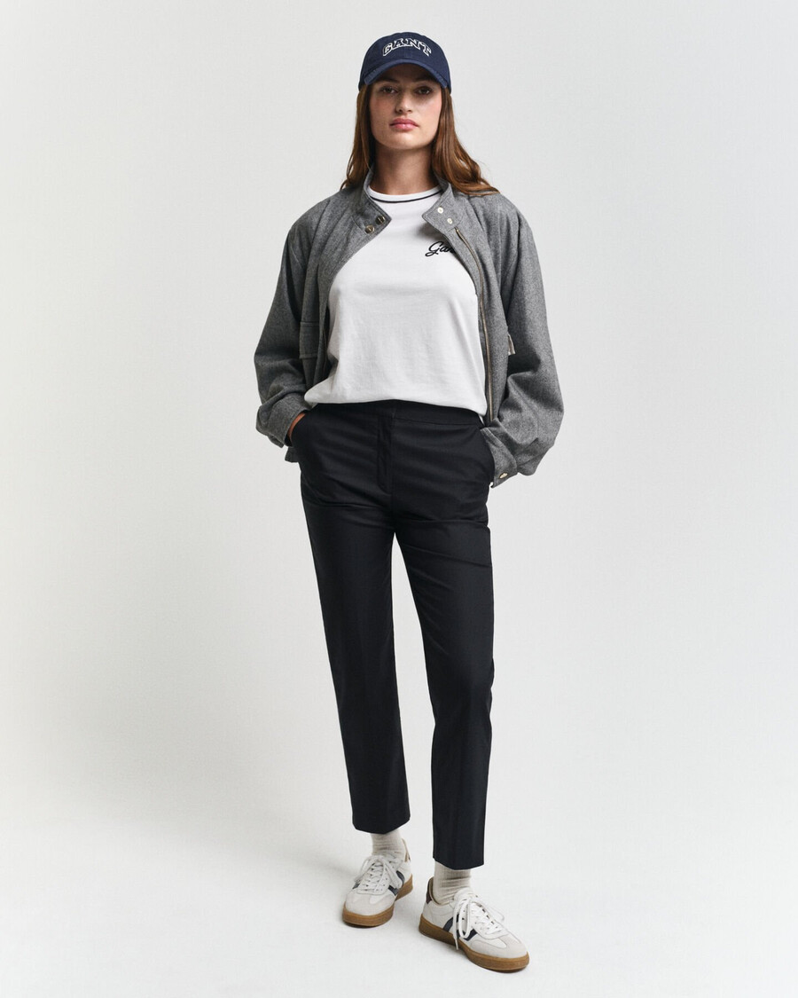 pantaloni slim a sigaretta - nero ebano