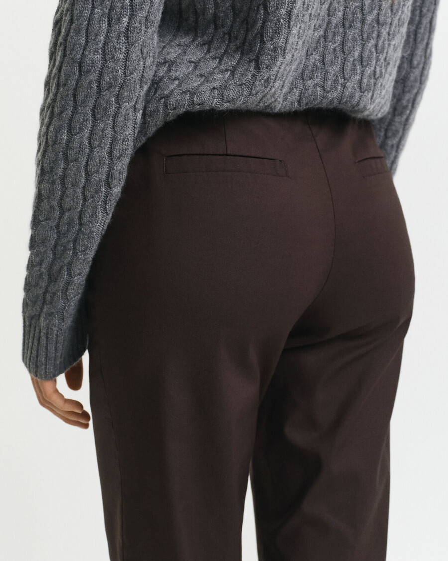 pantaloni slim fit - marrone scuro
