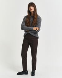 pantaloni slim fit - marrone scuro