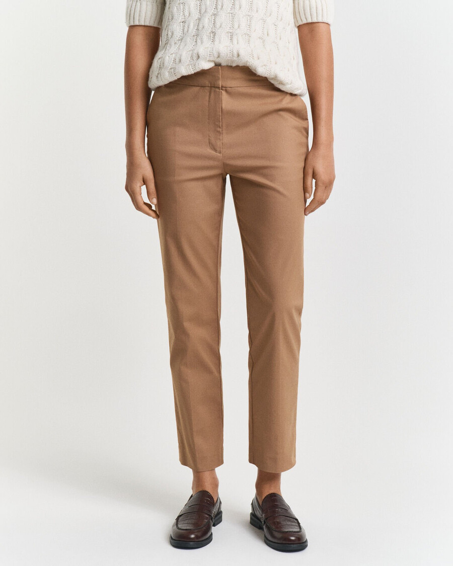 pantaloni slim a sigaretta - cachi caldo