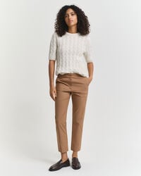 pantaloni slim a sigaretta - cachi caldo