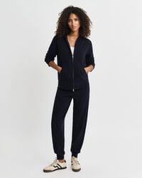 pantaloni in lana dagnello superfine lavorati a maglia - blu sera