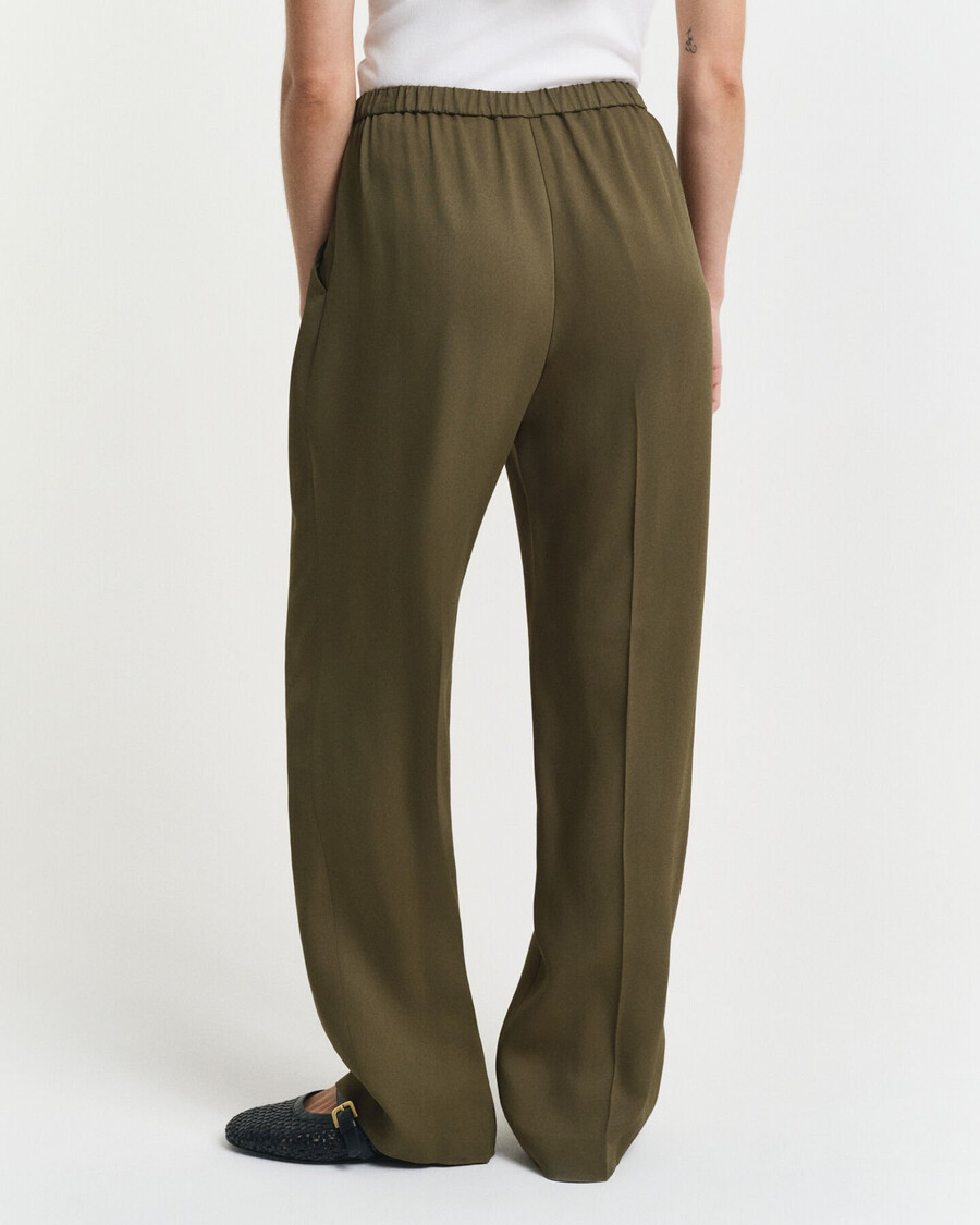 pantaloni fluidi - verde muschio