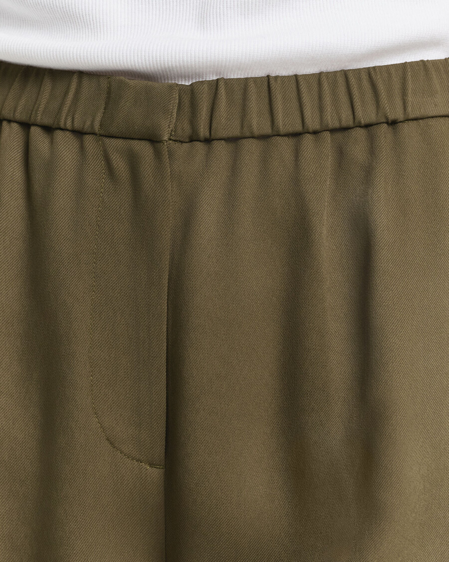 pantaloni fluidi - verde muschio