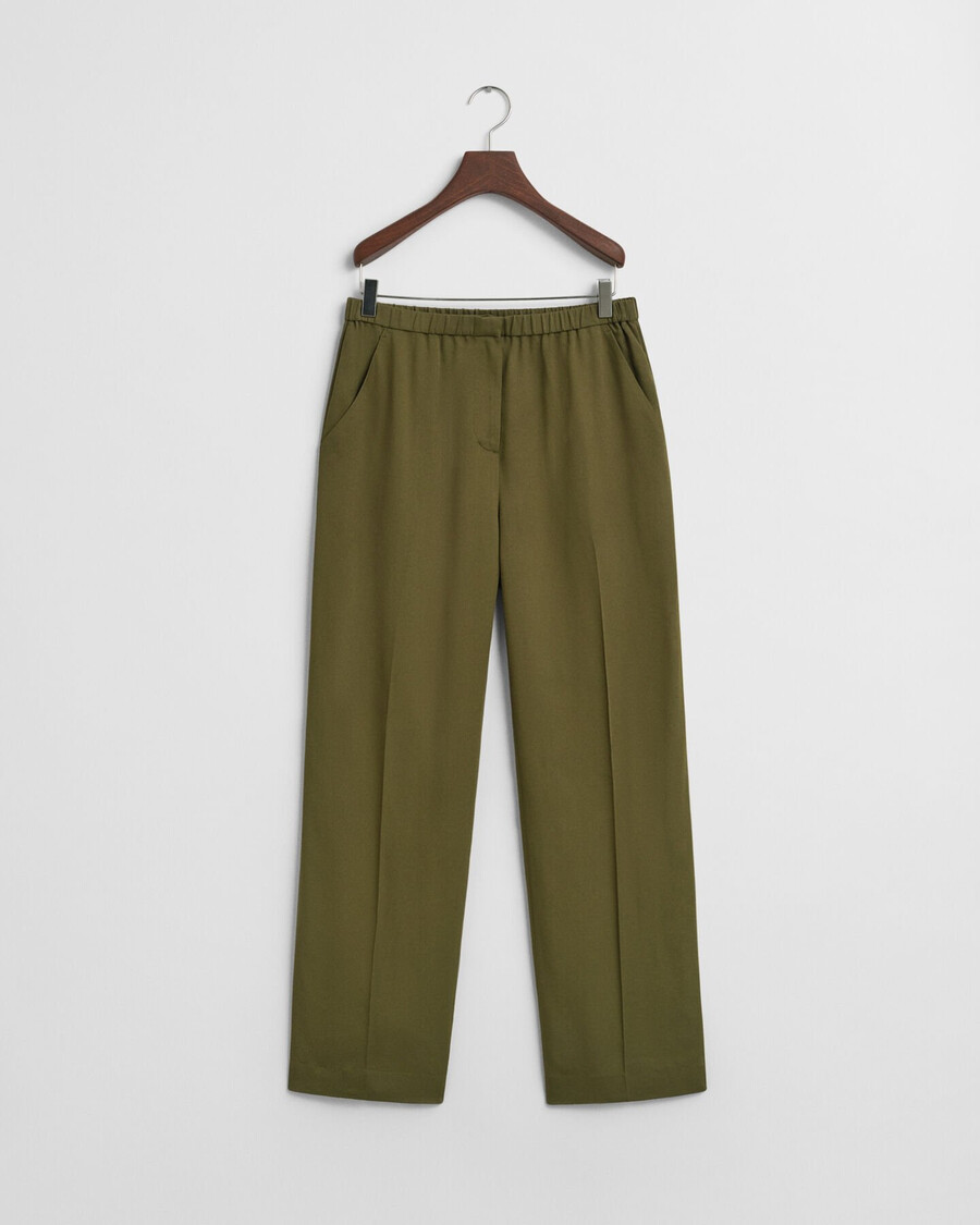 pantaloni fluidi - verde muschio
