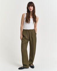 pantaloni fluidi - verde muschio
