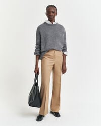pantaloni su misura in misto lana - cachi caldo