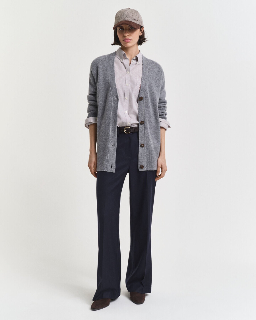pantaloni in misto lana su misura - blu sera