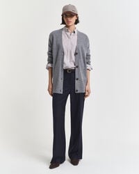 pantaloni in misto lana su misura - blu sera