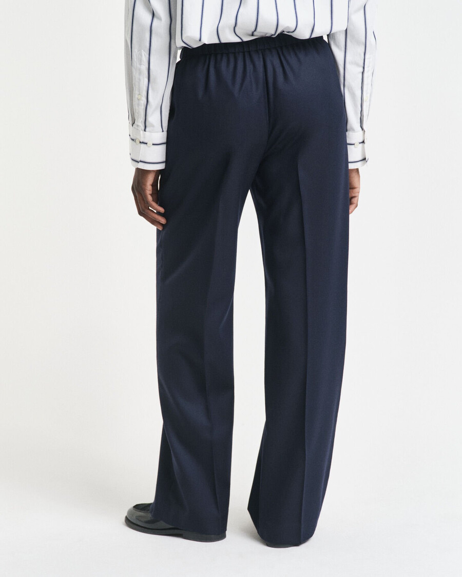 pantaloni in misto lana - blu sera