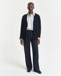 pantaloni in misto lana - blu sera