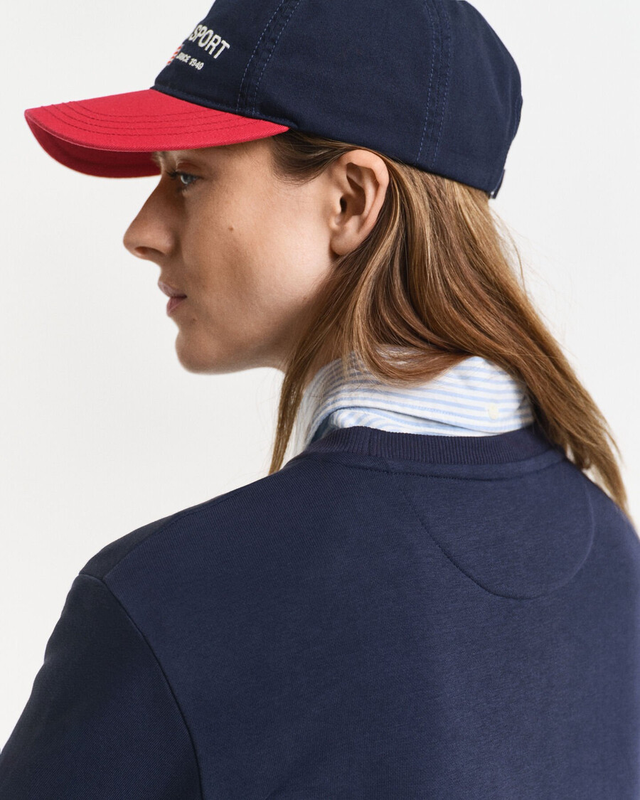 abito felpato con scollo rotondo shield - blu sera