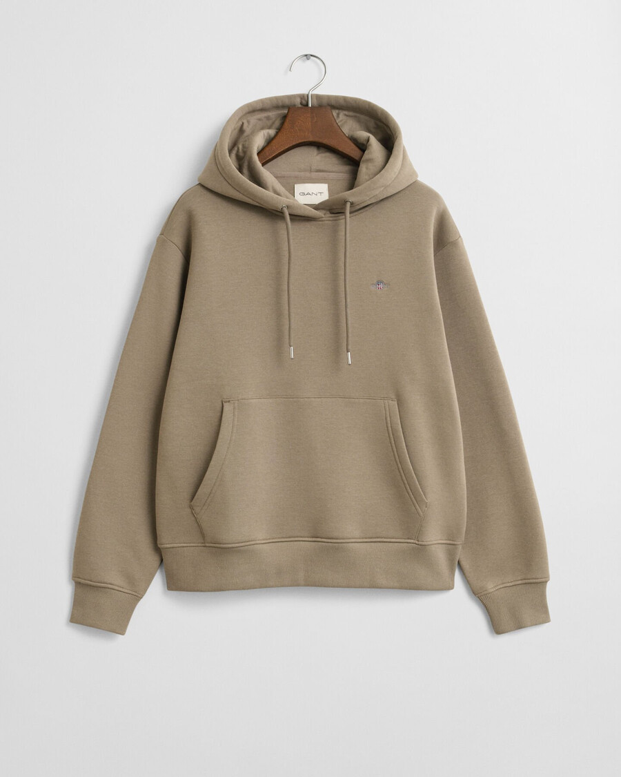 felpa con cappuccio shield - beige talpa