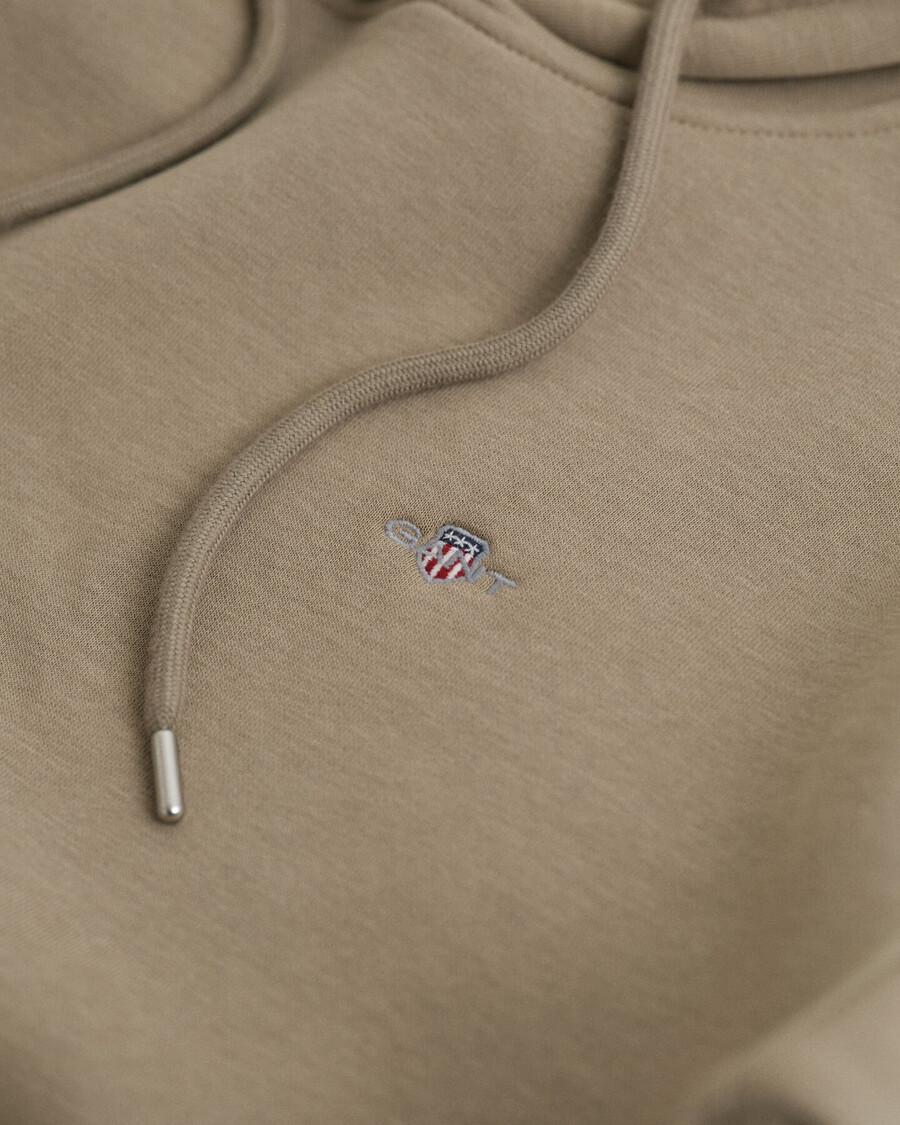 felpa con cappuccio shield - beige talpa