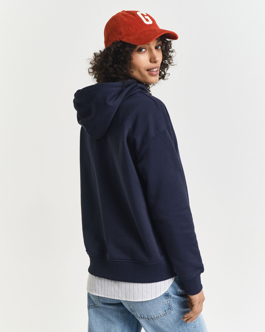 felpa con cappuccio shield - blu sera