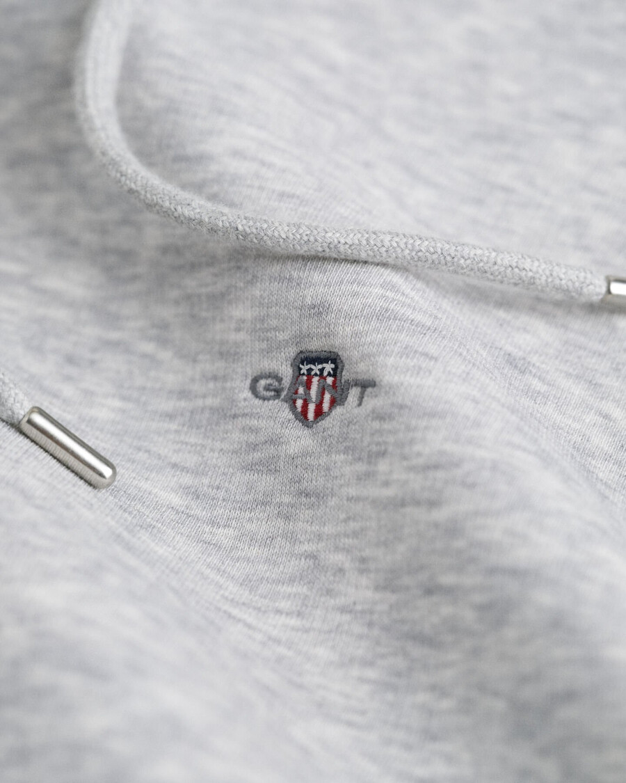 felpa con cappuccio shield - grigio chiaro melange
