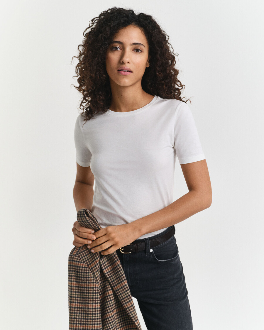 t-shirt in cotone leggero - bianca