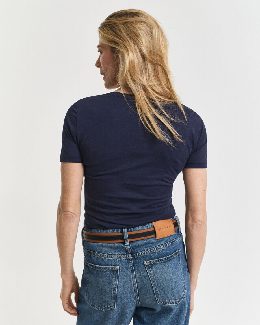 t-shirt in cotone leggero - blu sera