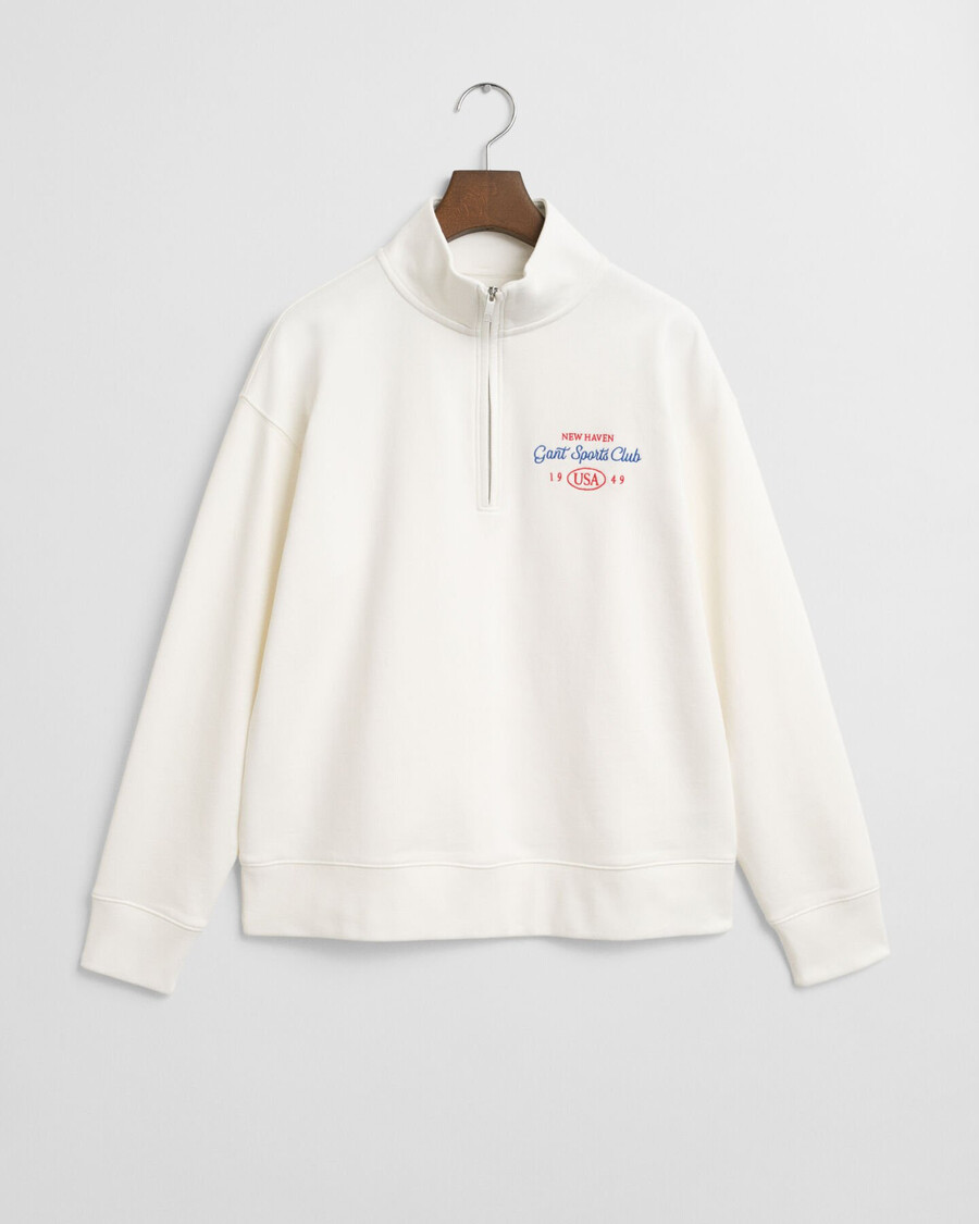 felpa con mezza zip grafica - guscio duovo