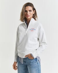 felpa con mezza zip grafica - guscio duovo