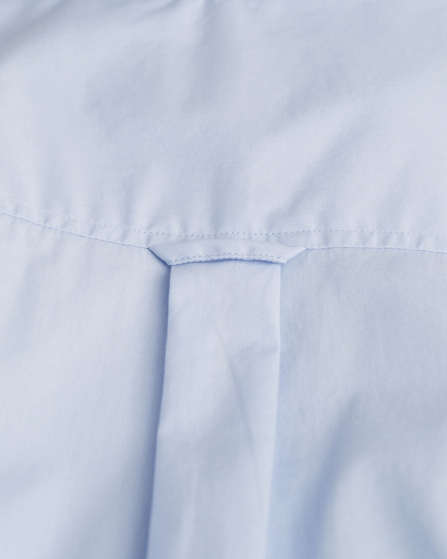 camicia classica in popeline dal taglio rilassato - azzurro