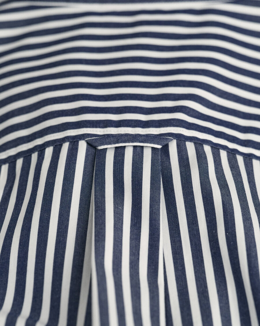 camicia in popeline a righe classiche vestibilità regolare - blu classico