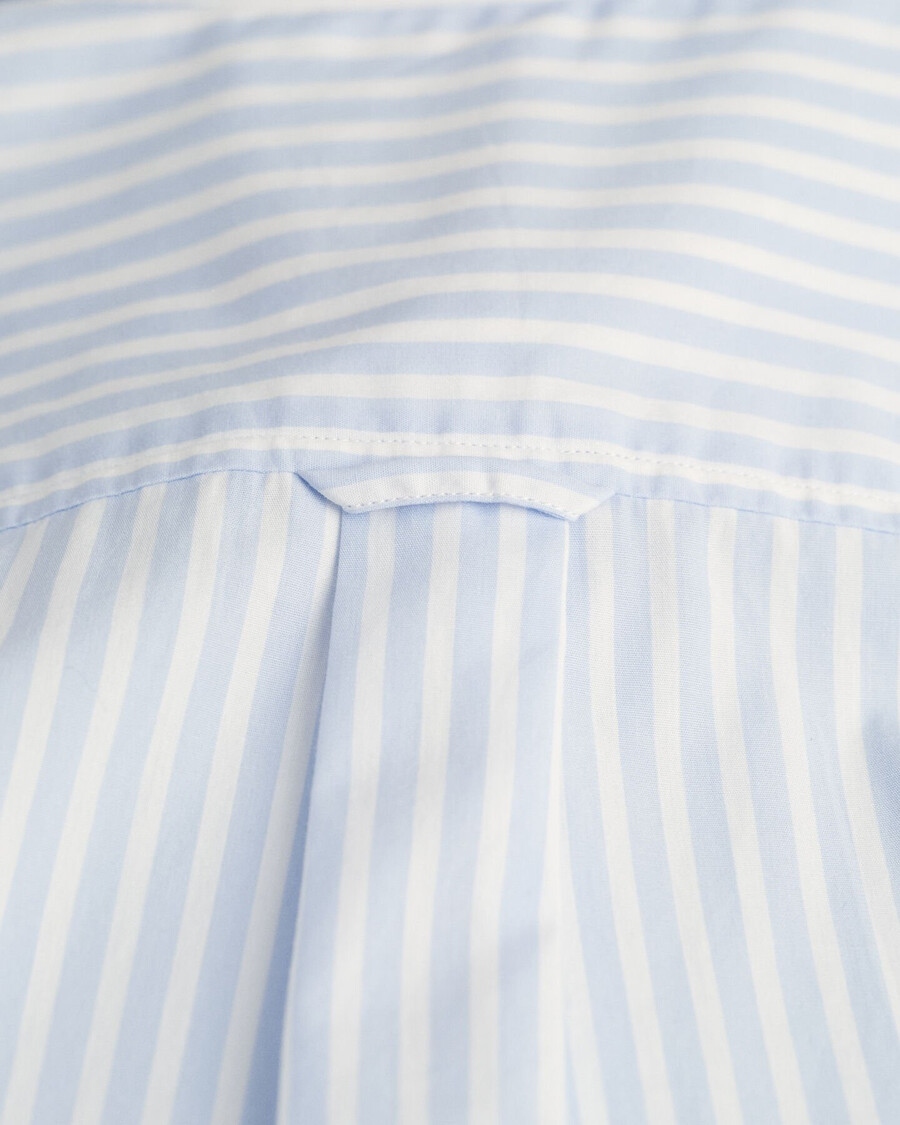 camicia in popeline a righe classiche vestibilità regolare - azzurro