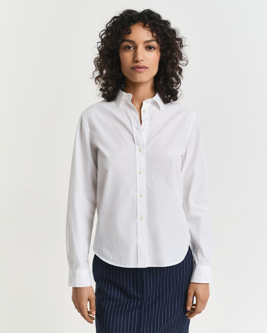 camicia classica in popeline vestibilità regolare - bianca