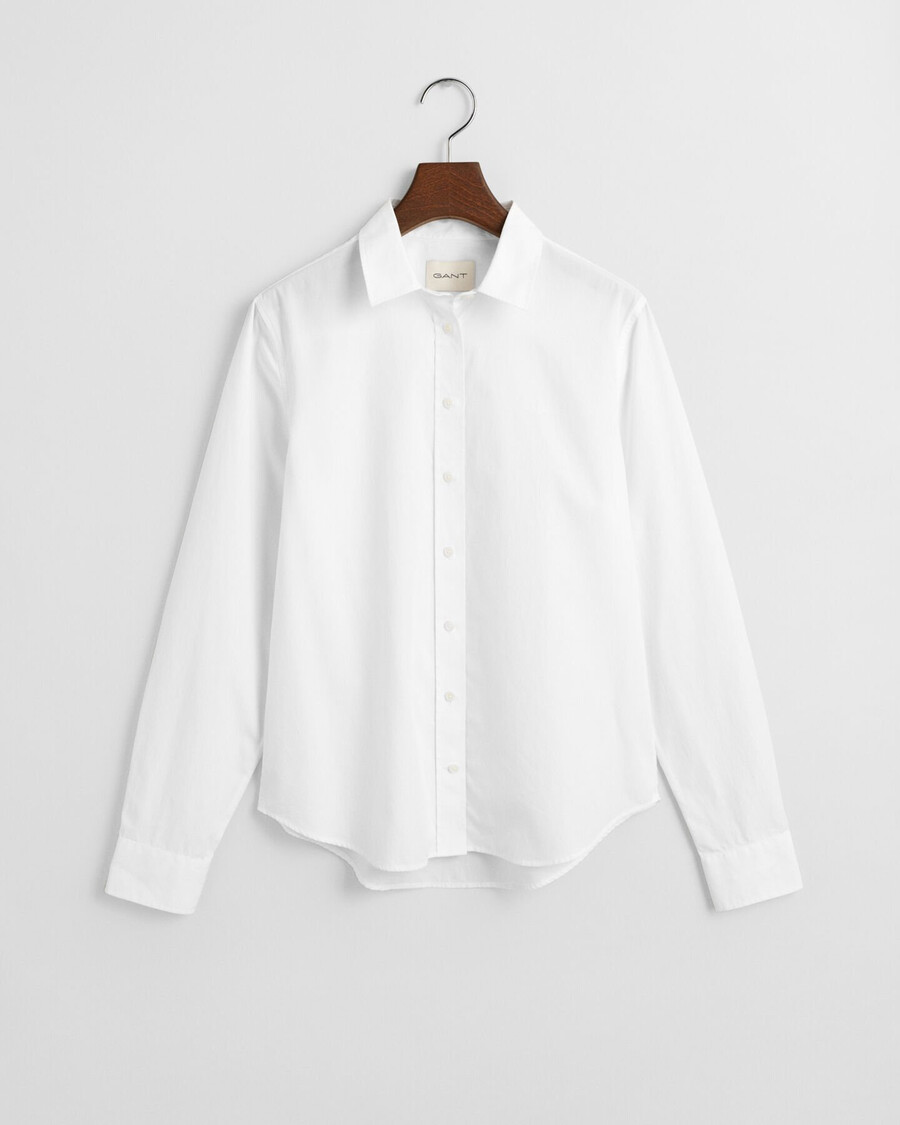 camicia classica in popeline vestibilità regolare - bianca