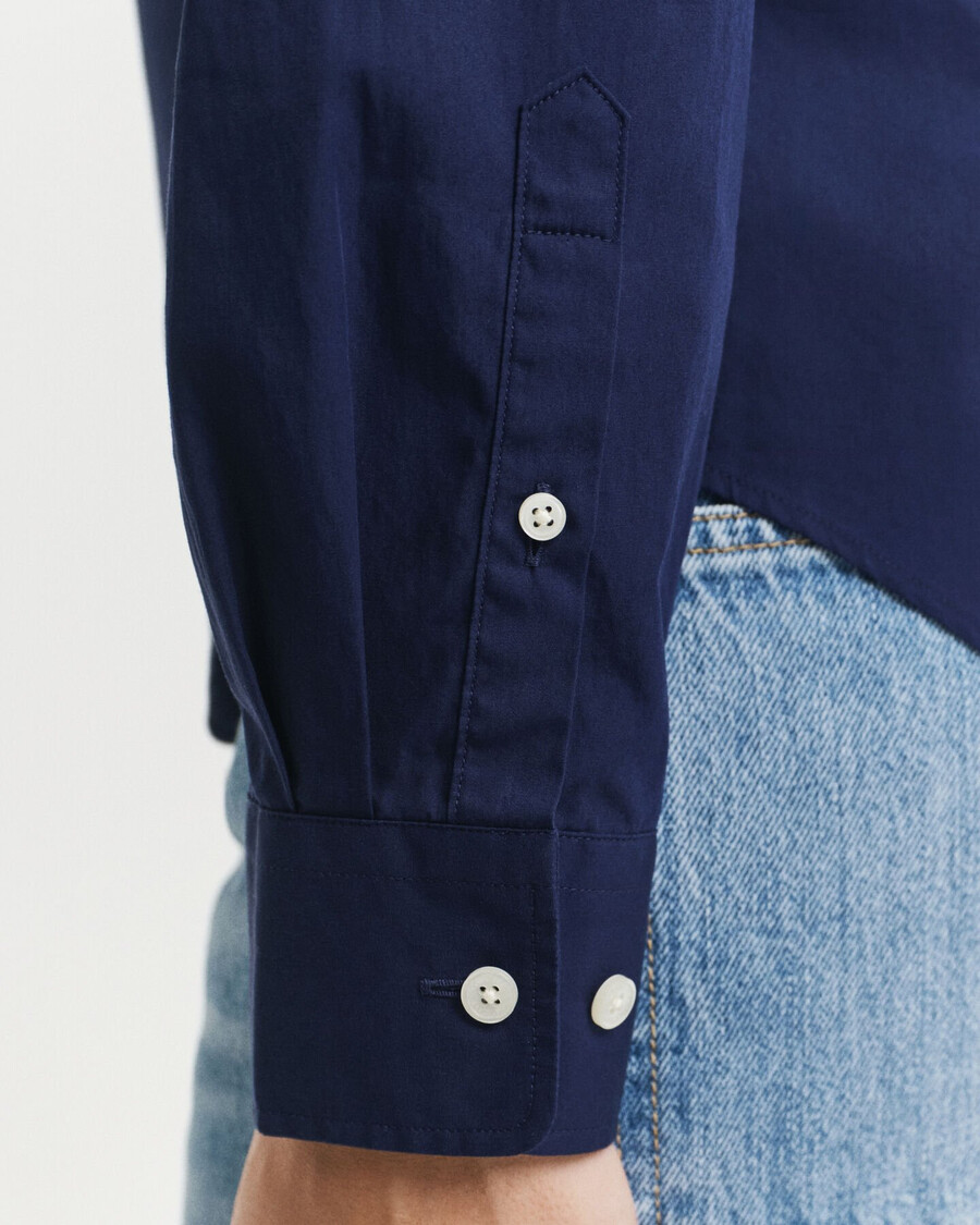 camicia in popeline classica vestibilità regolare - blu classico