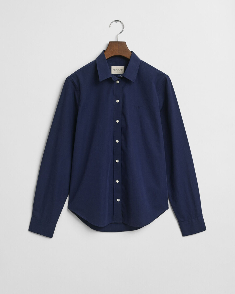 camicia in popeline classica vestibilità regolare - blu classico