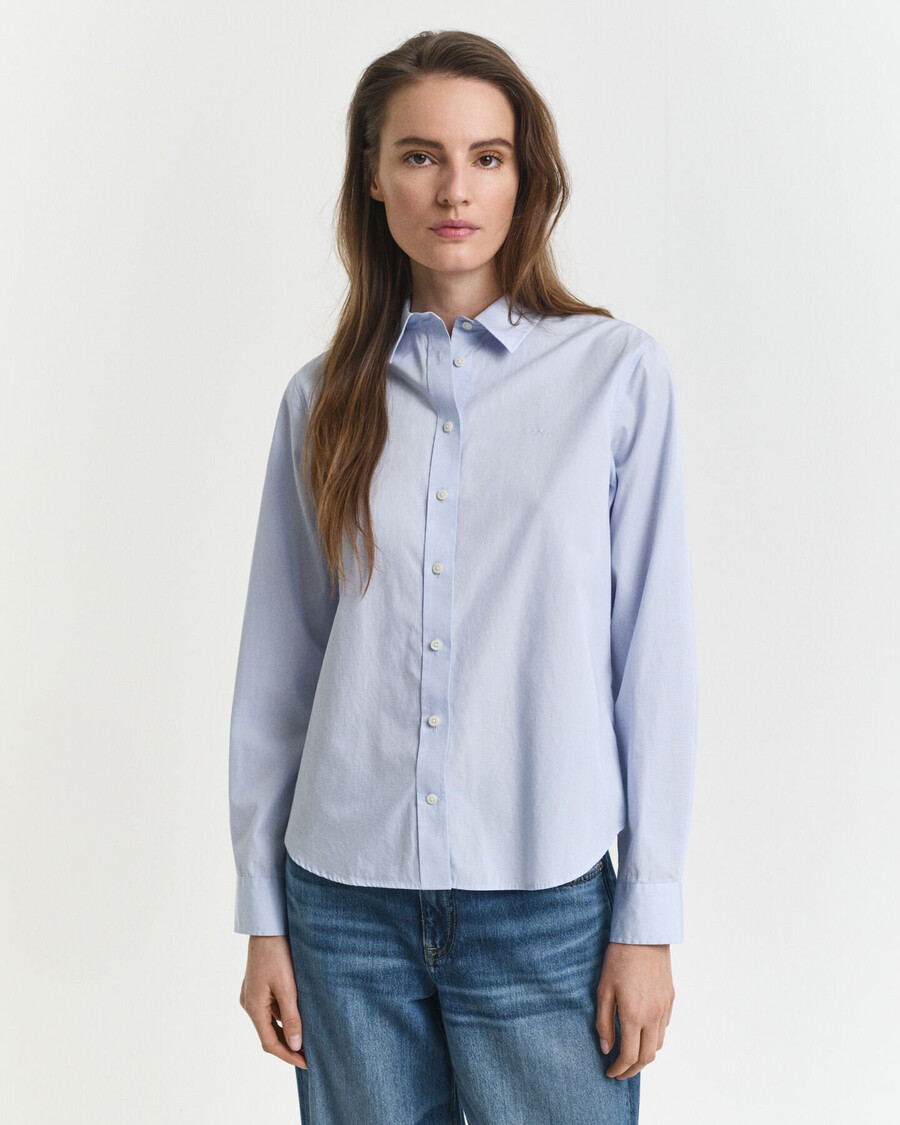camicia classica in popeline vestibilità regolare - azzurro chiaro