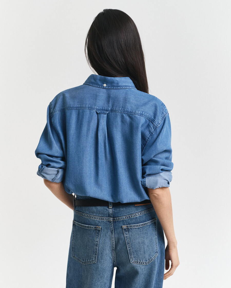camicia relaxed fit indigo - indaco chiaro