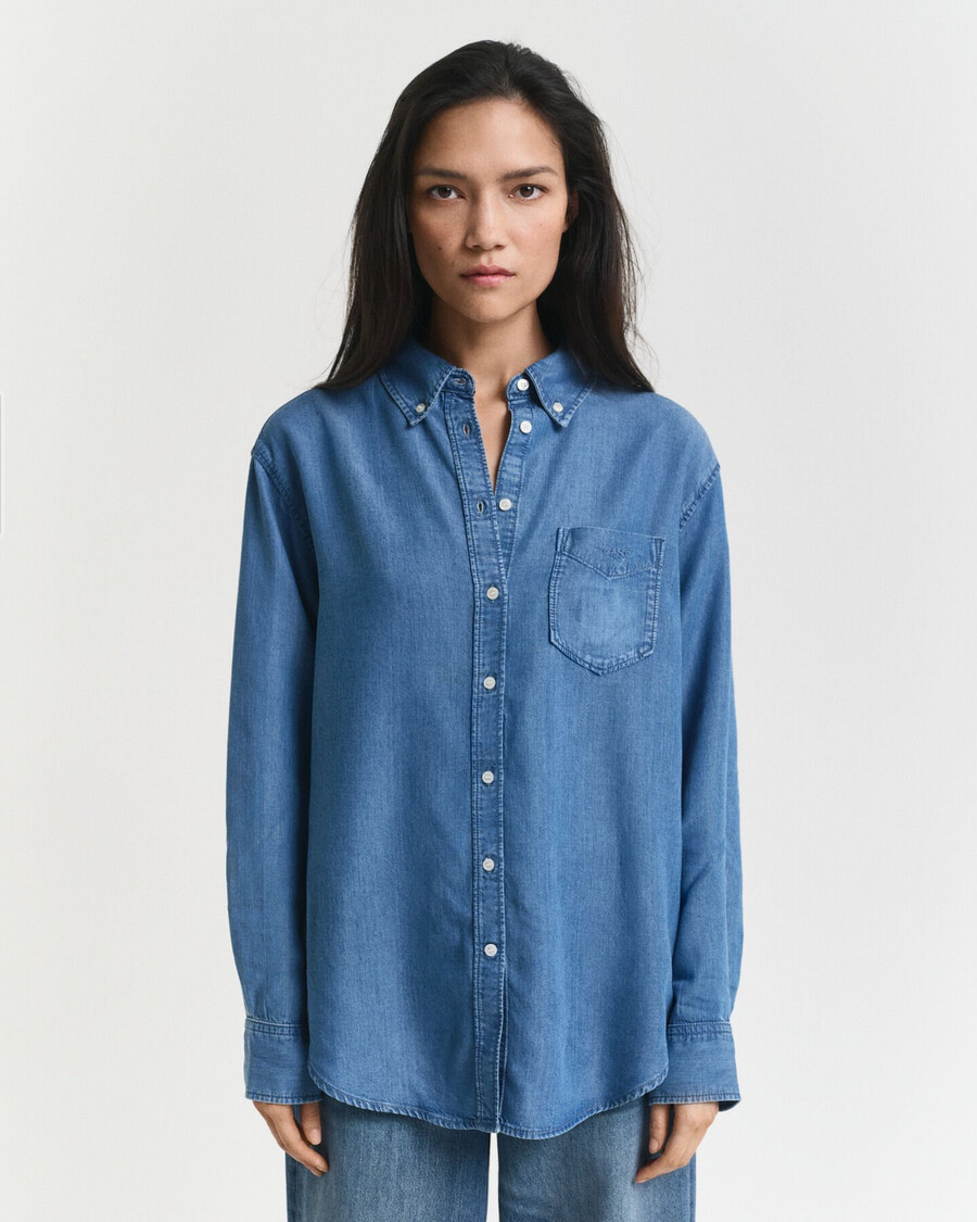camicia relaxed fit indigo - indaco chiaro