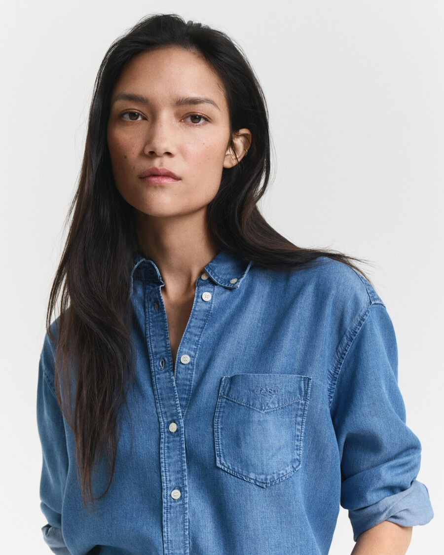 camicia relaxed fit indigo - indaco chiaro