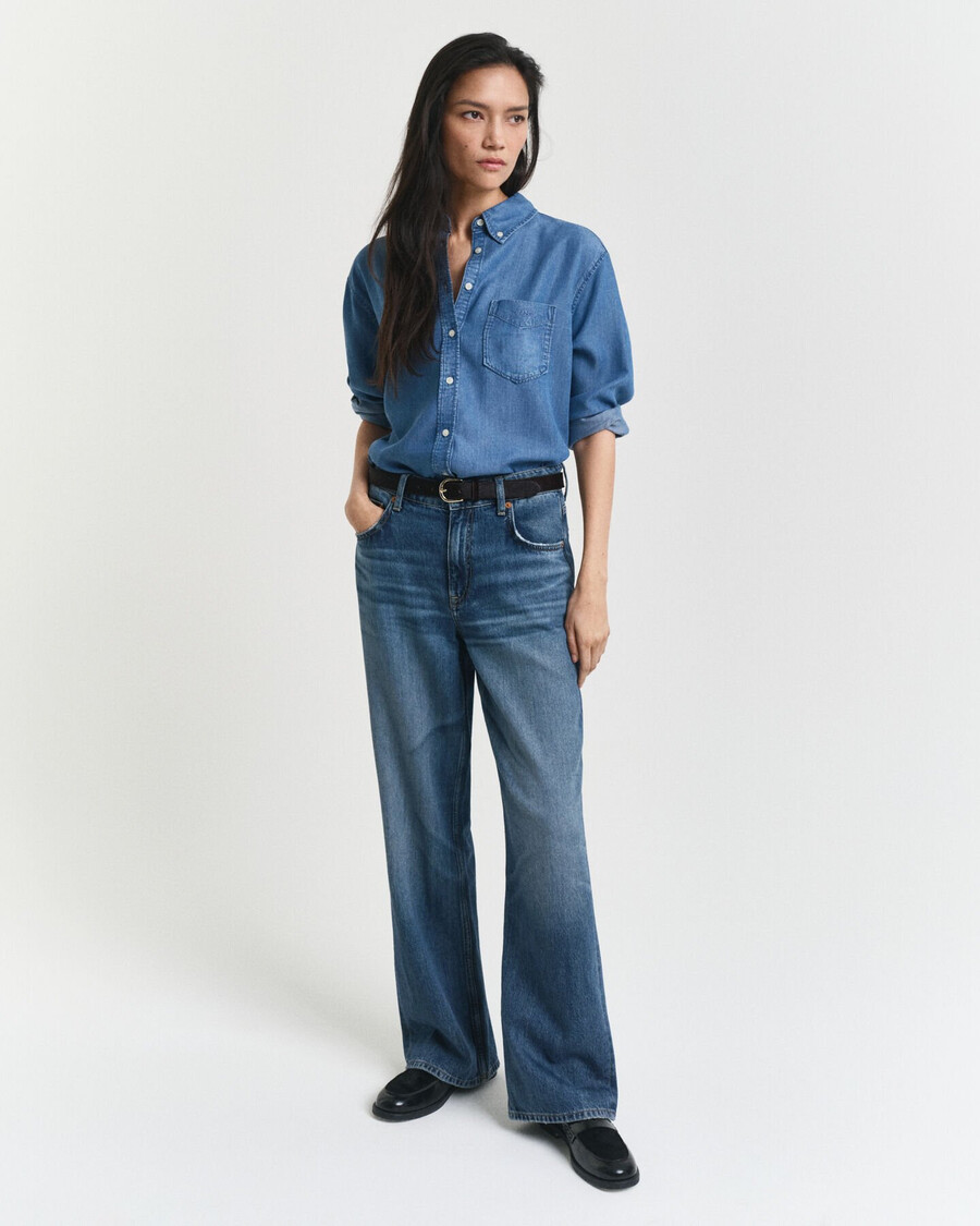 camicia relaxed fit indigo - indaco chiaro