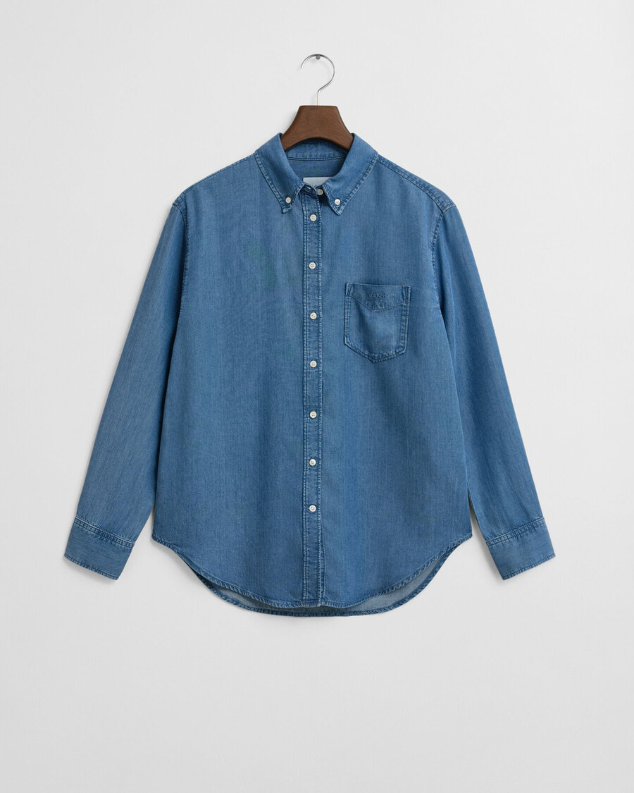 camicia relaxed fit indigo - indaco chiaro