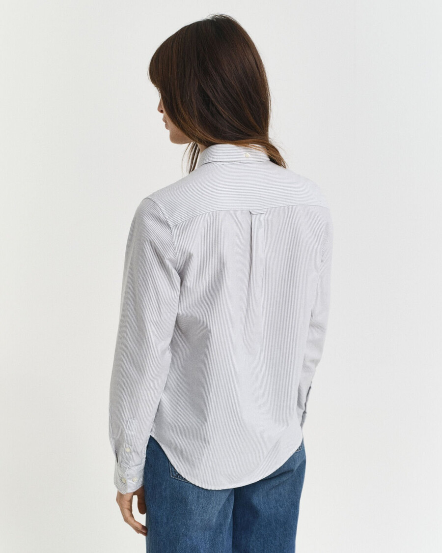 camicia oxford a righe classiche vestibilità regolare - blu classico