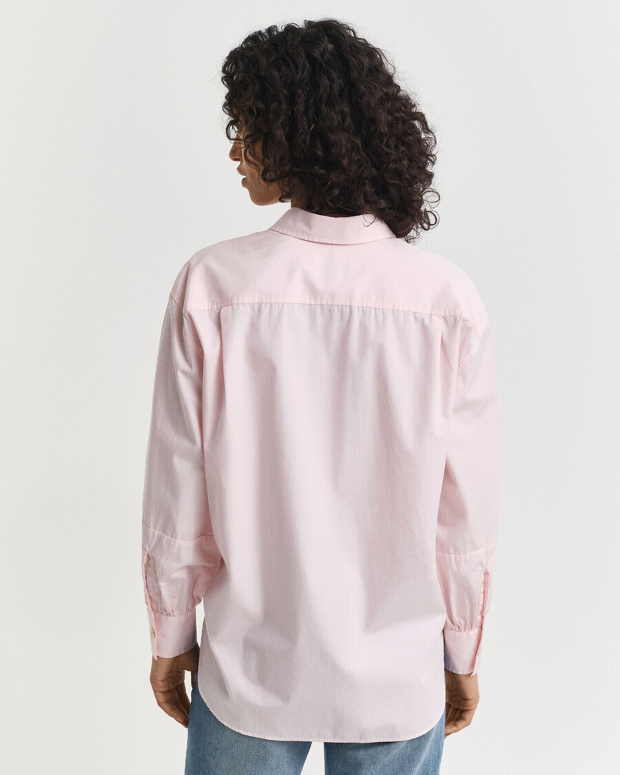 camicia a maniche lunghe con vestibilità rilassata - salmone