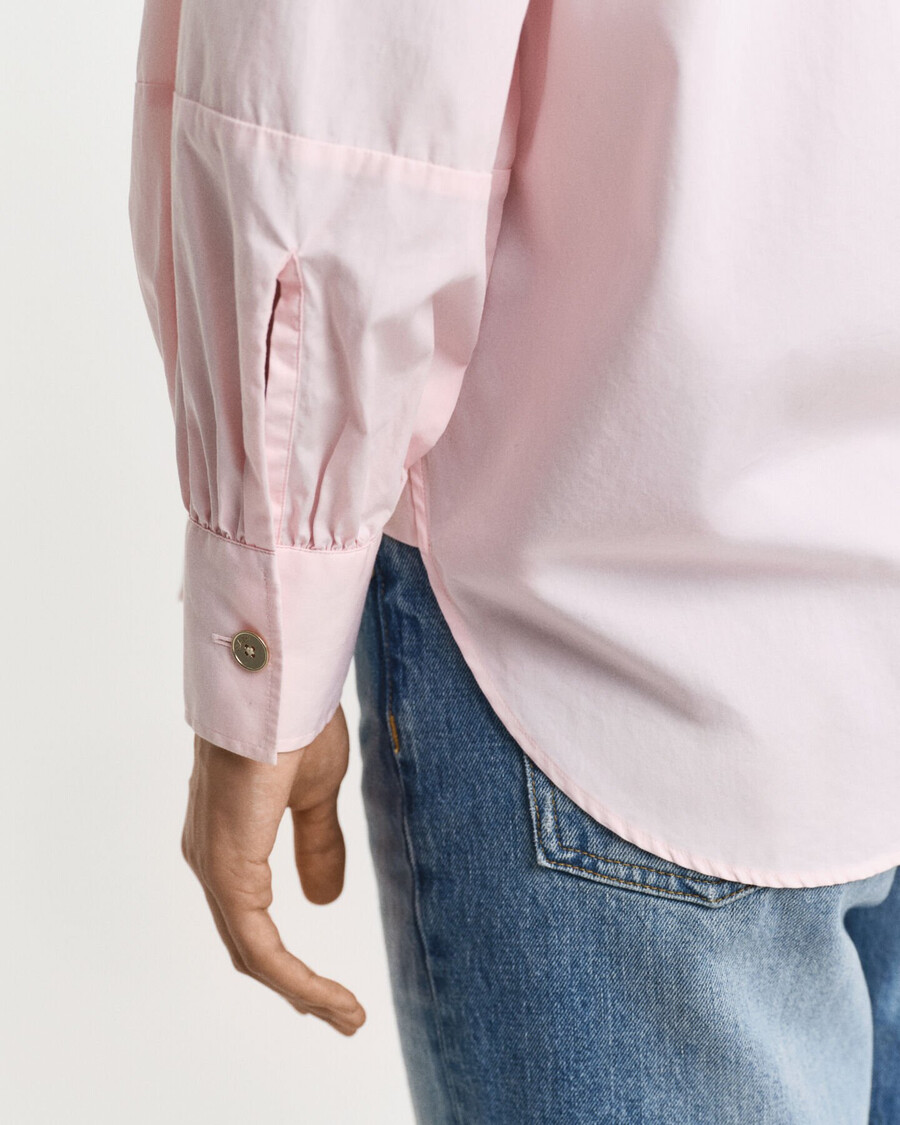 camicia a maniche lunghe con vestibilità rilassata - salmone