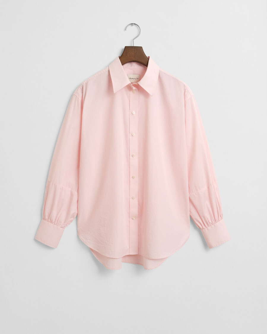 camicia a maniche lunghe con vestibilità rilassata - salmone