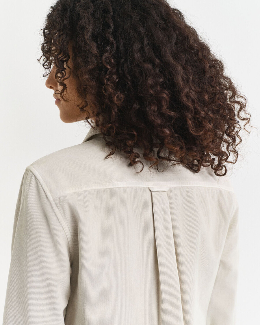 camicia in velluto a coste vestibilità regolare - putty