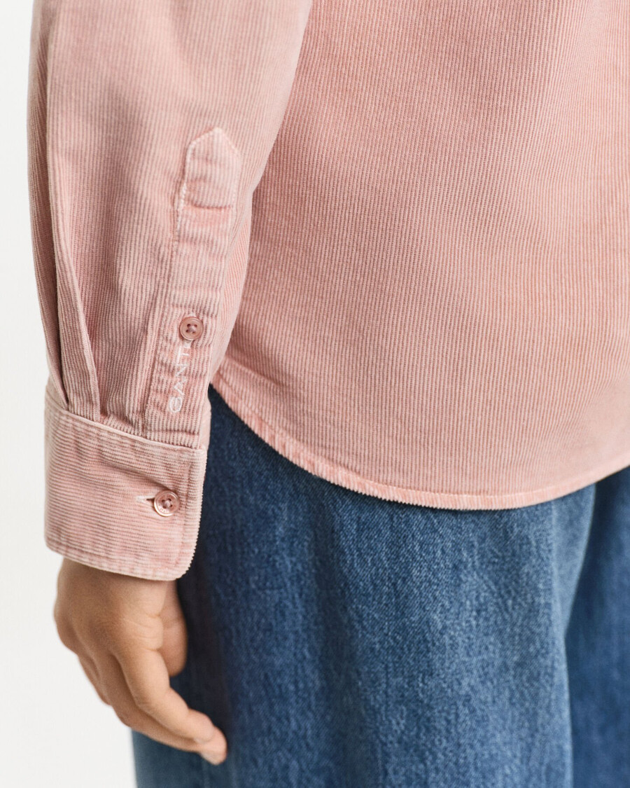 camicia in velluto a coste vestibilità regolare - rosa antico