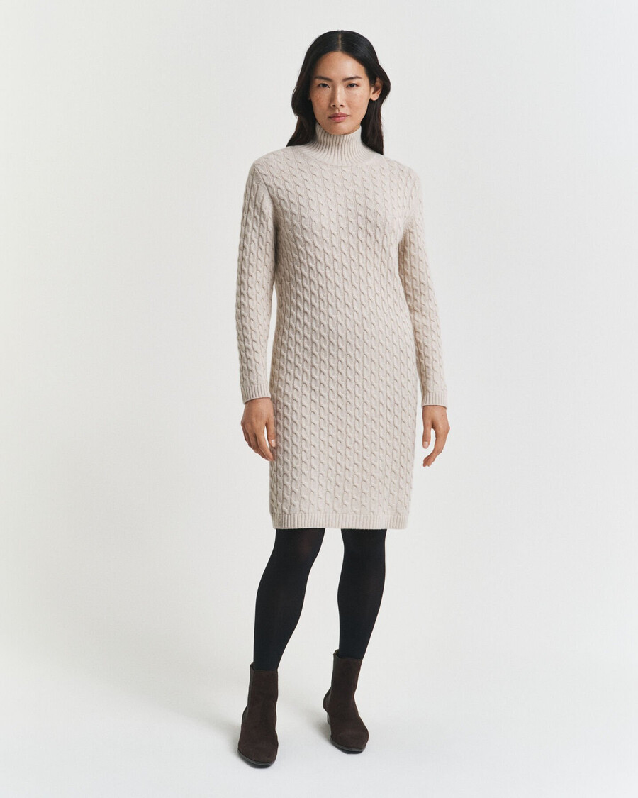 abito in maglia a trecce - seed melange